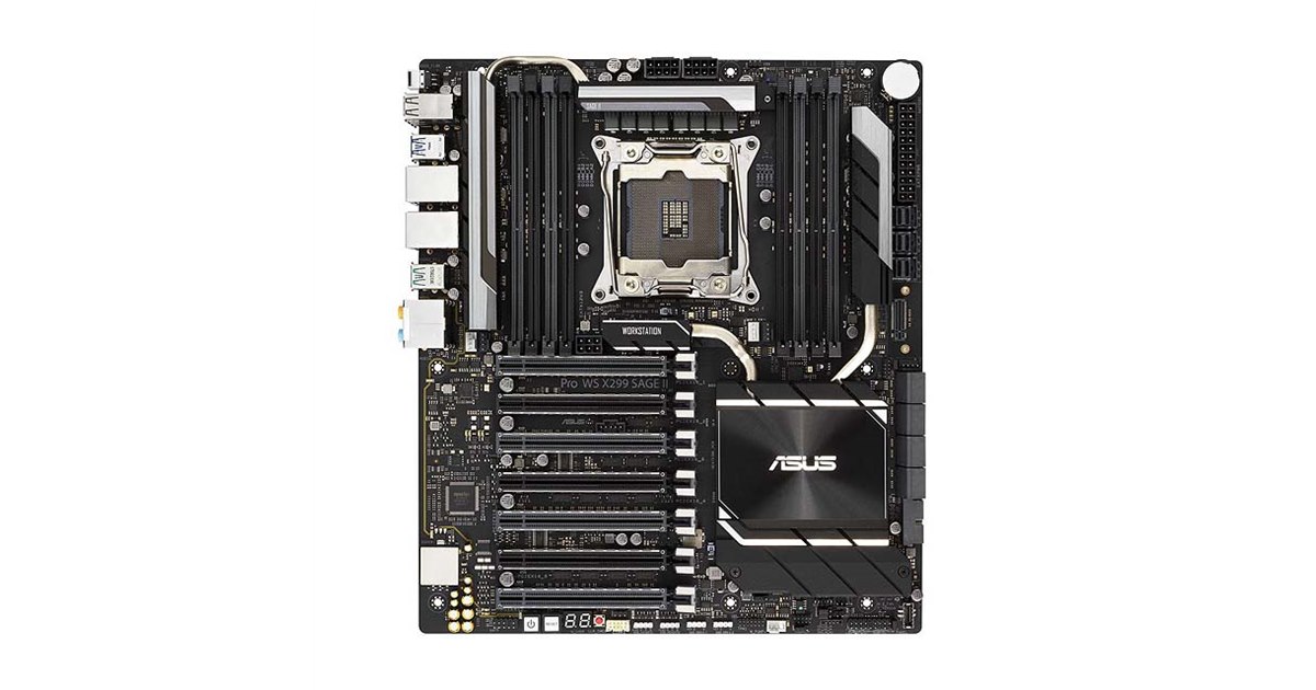 ASUS、PCIe x16を7基搭載したマザーボード「Pro WS X299 SAGE II