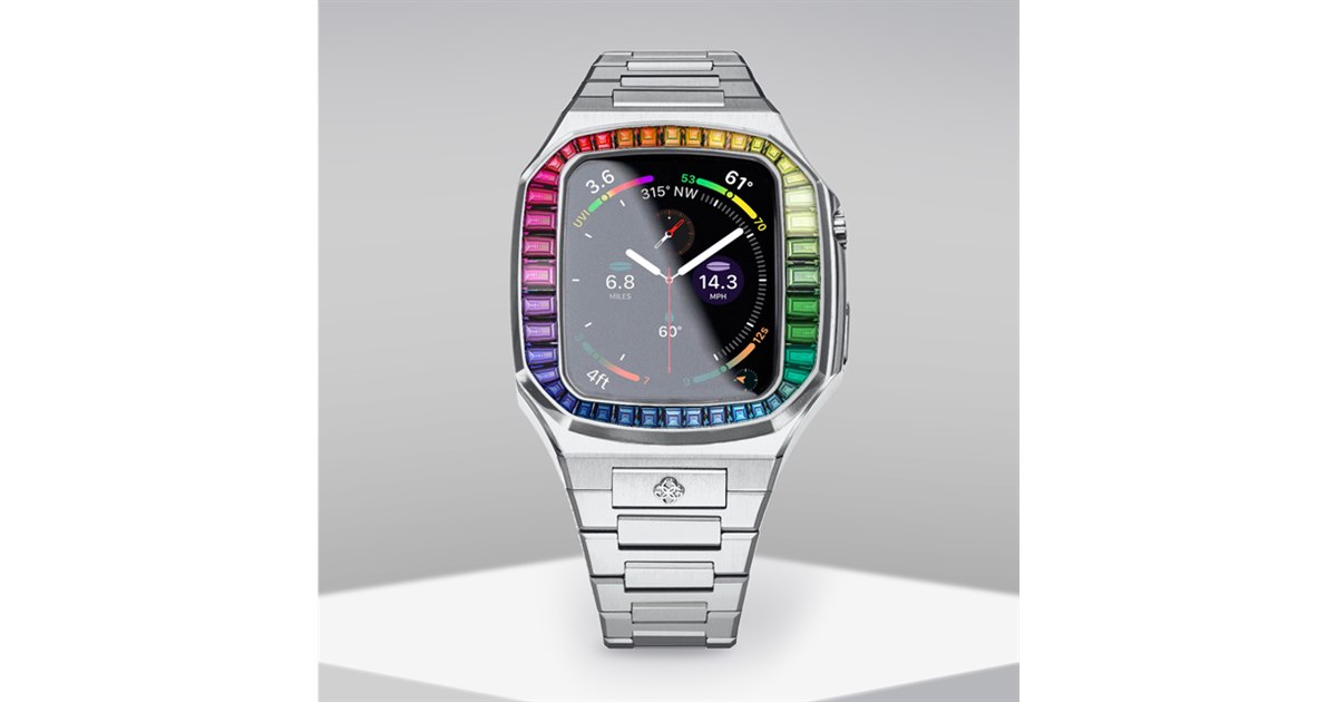 209,000円、高級Apple Watchケース「EV44」に24本限定モデル「Rainbow 