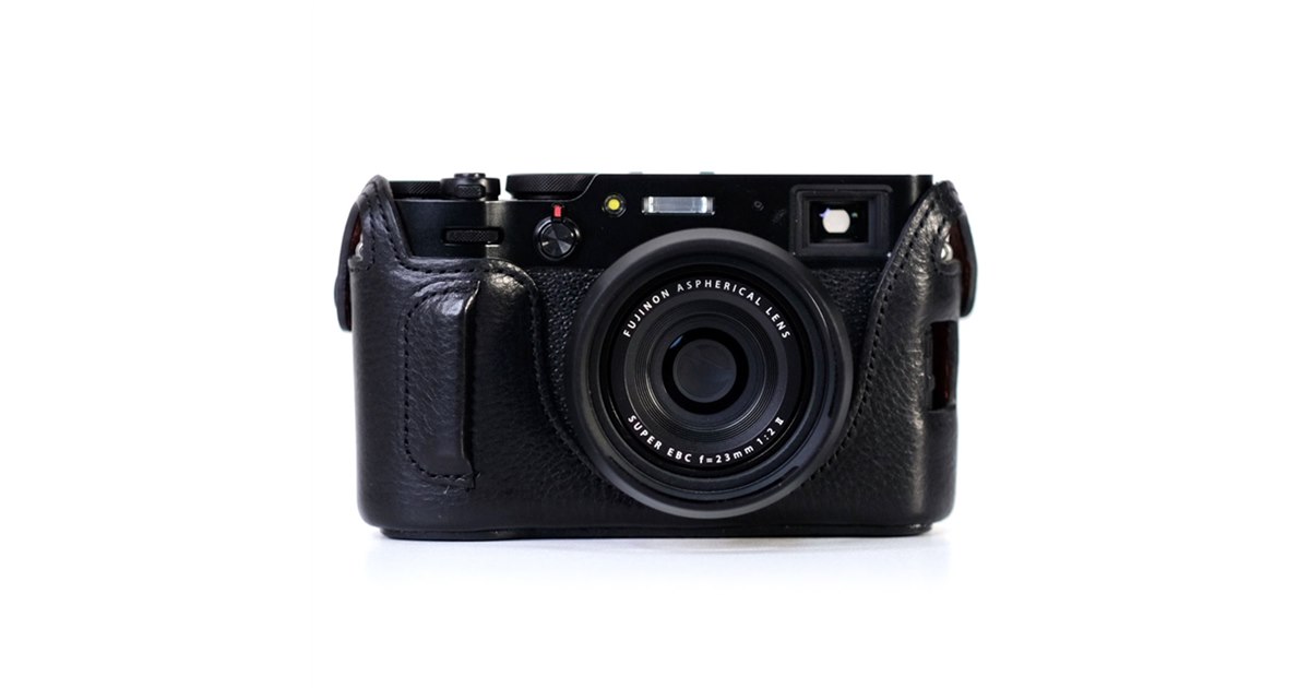 FUJIFILM X100V ブラック レザーケース付き INDUSTRIA、FUJIFILM X100V用レザーケースに新色ブラック