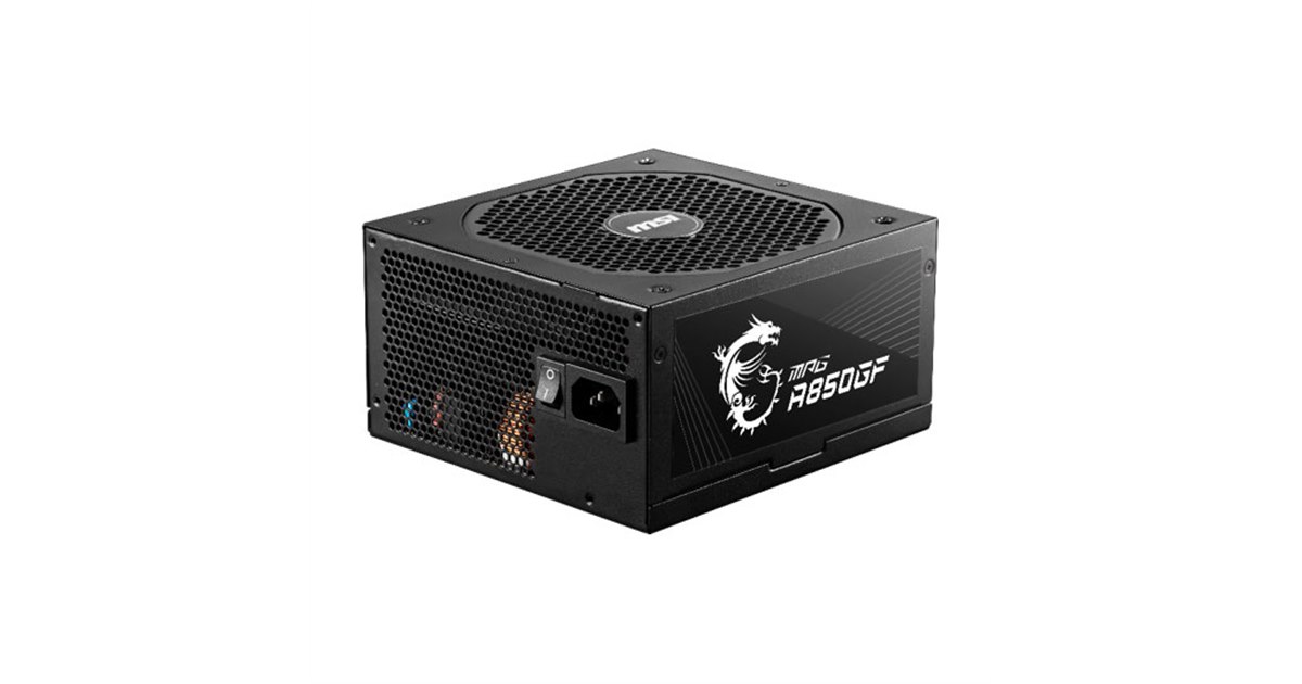 MSI、80 PLUS GOLD認証を取得したATX電源ユニット「MPG A850GF」「MPG