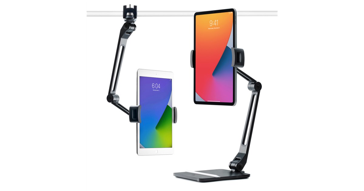 ベース＆クランプ付きiPad向けアーム型スタンド「HoverBar Duo
