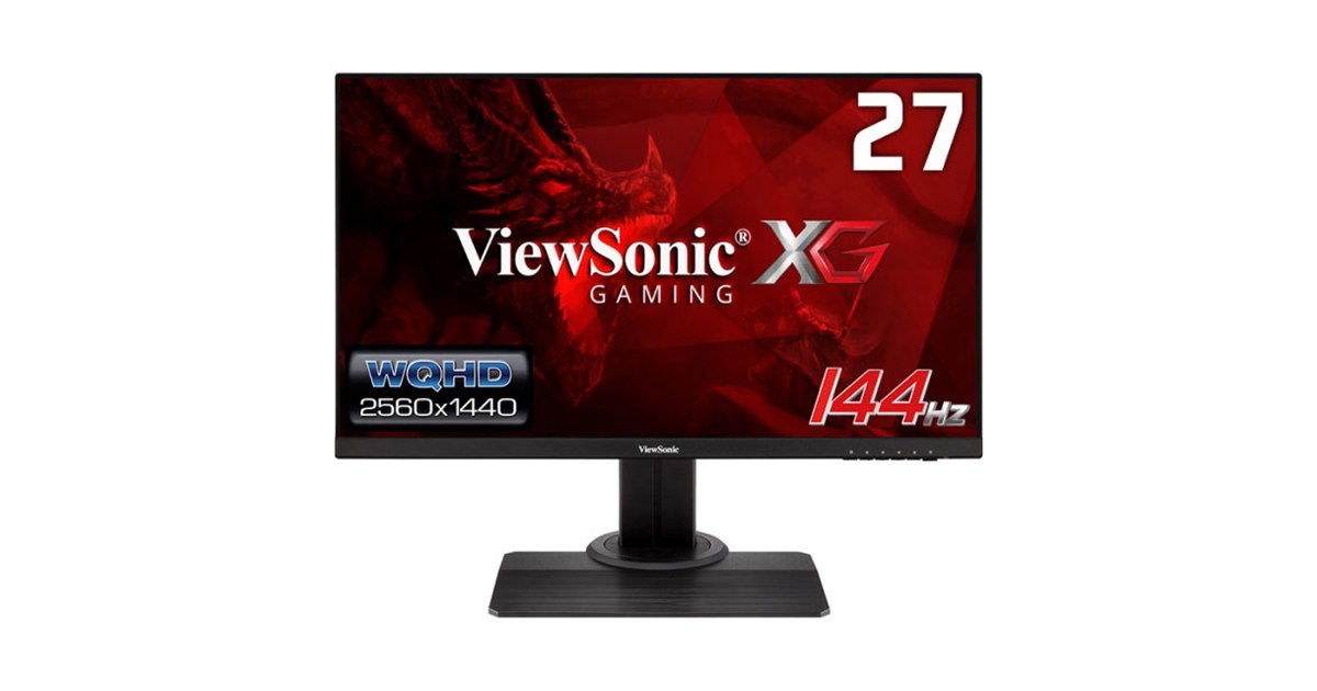 ViewSonic ゲーミングモニター　１４４Hz ViewSonic、2560×1440表示に対応した27型ゲーミング液晶ディスプレイ