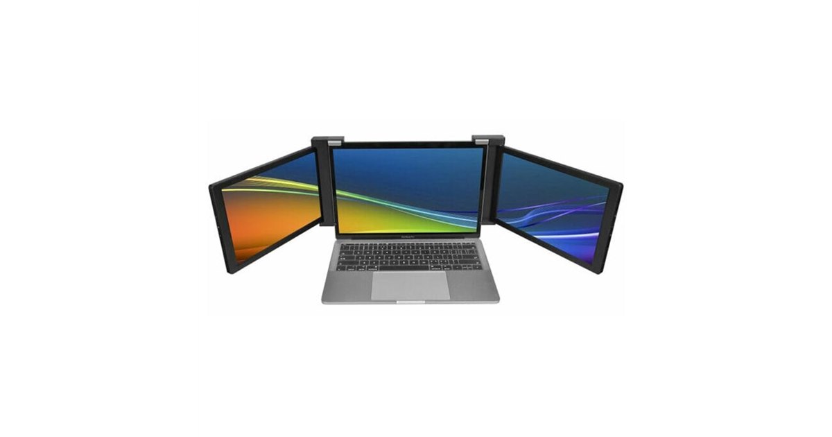 ノートPCが3画面に、10.1型の2画面拡張ディスプレイが約39,800円で発売 - 価格.com