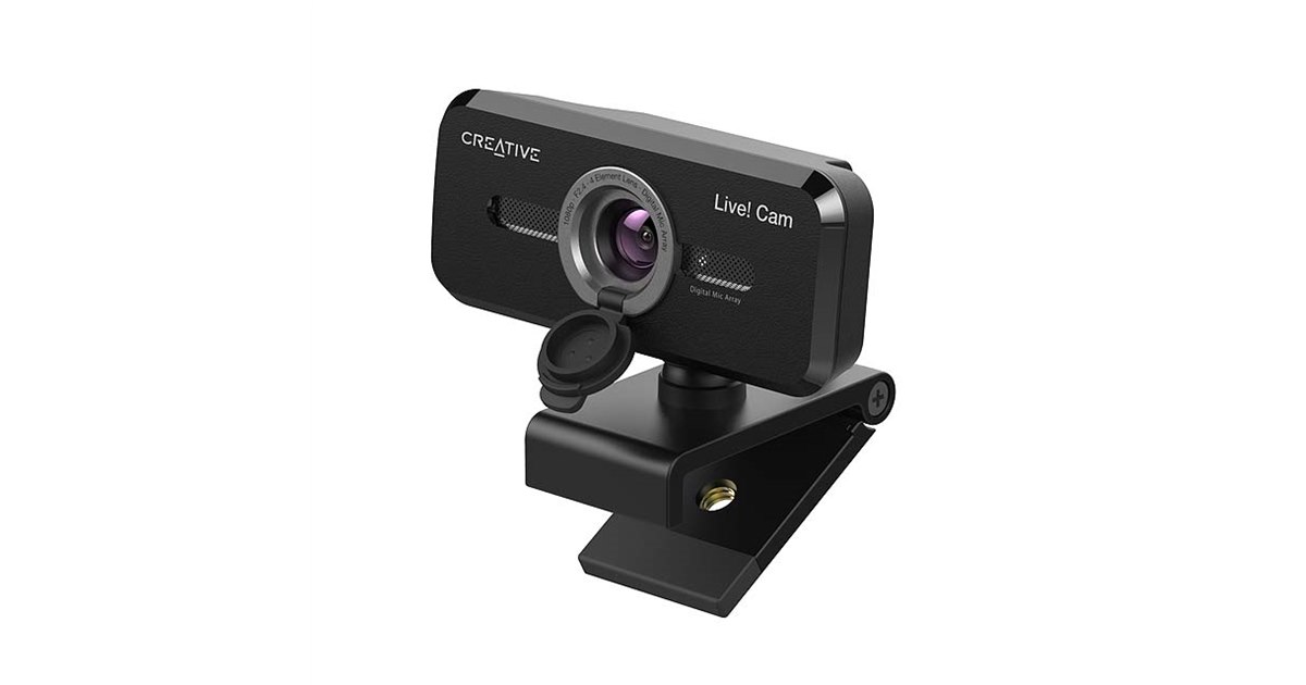 クリエイティブメディア、発言時だけマイクを有効にできるWEBカメラ