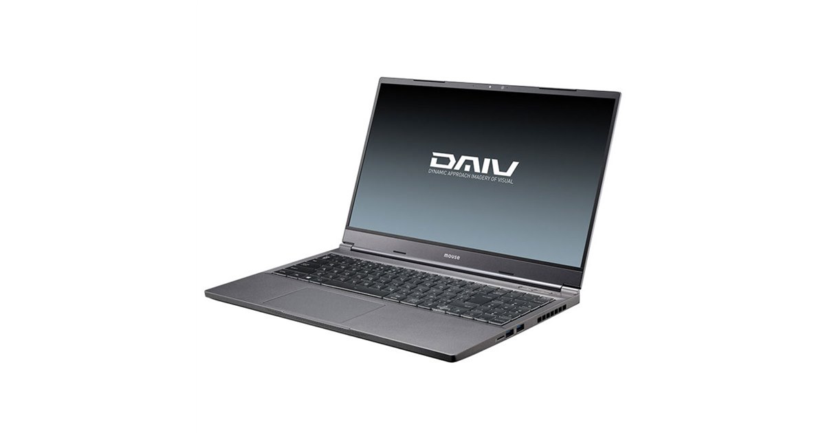 DAIV、「GeForce RTX 3060」搭載のクリエイター向け15.6型ノートPC