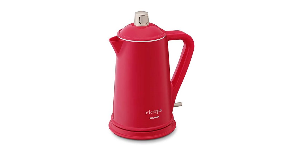 アイリスオーヤマ、「ricopa」シリーズの電気ケトルをカラー
