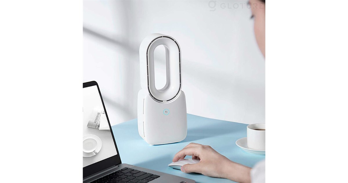 Gloture、USB充電式のコンパクトな卓上羽根なし扇風機「JMK F1 Fan