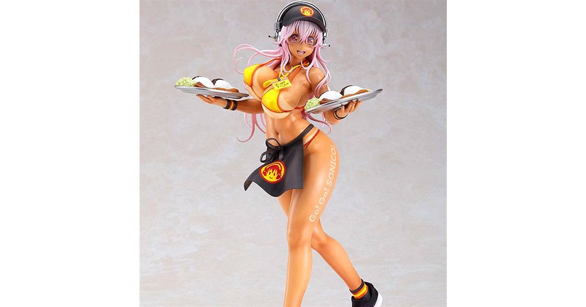 新品NEW すーぱーそに子 ビキニウェイトレス 1/6 SuperSonico すーぱーそに子」“躍動感のあるバスト”のビキニウェイトレス姿で