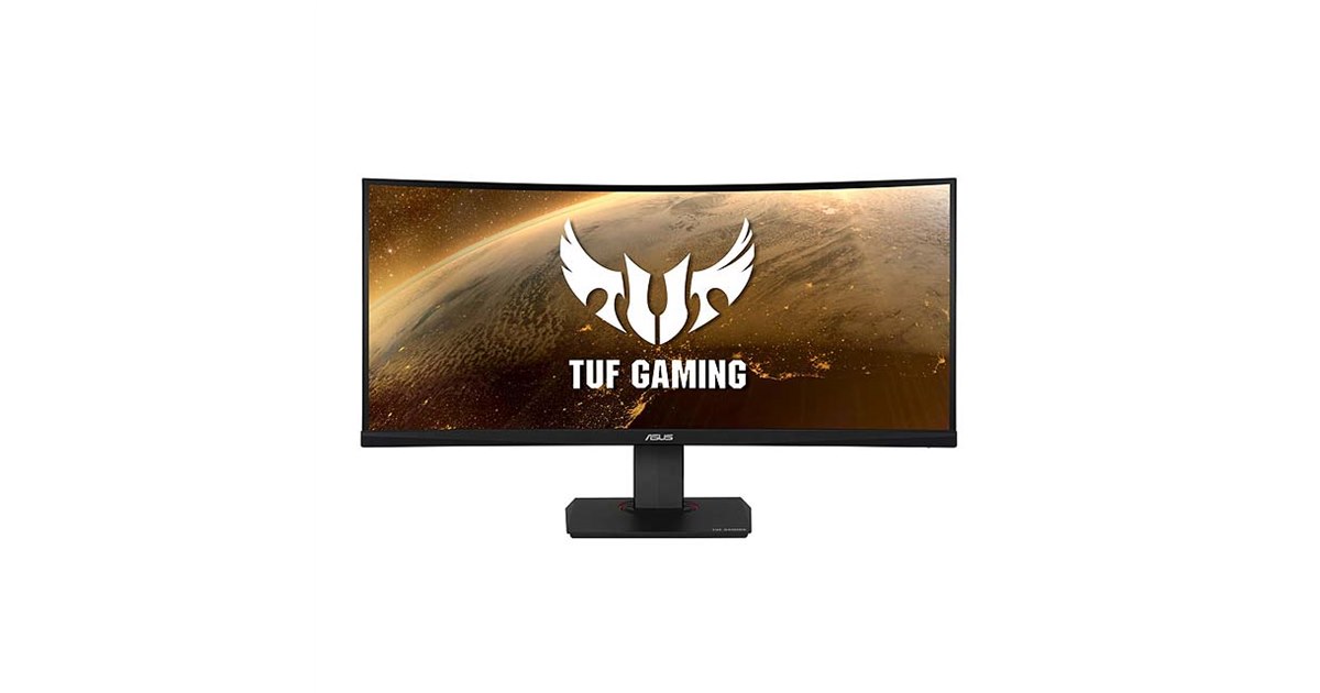 ASUS、35型で曲面を採用した大画面ゲーミングディスプレイ「TUF
