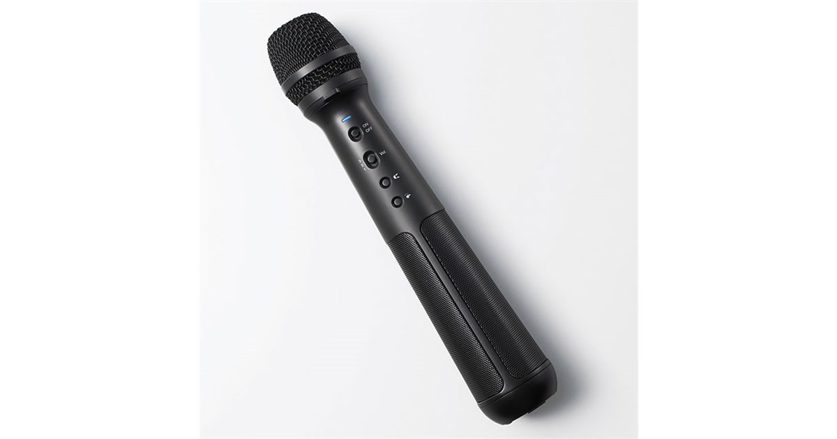 キングジム、音響設備が不要となるマイク型拡声器「スピーカー付き