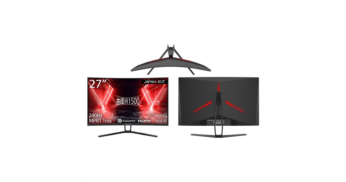 JAPANNEXT、240Hz駆動の27型曲面フルHD液晶「JN-27VCG240FHDR」 - 価格.com