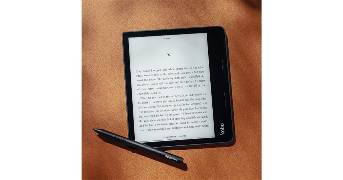 楽天Kobo、別売り充電カバーに対応した8型電子書籍リーダー