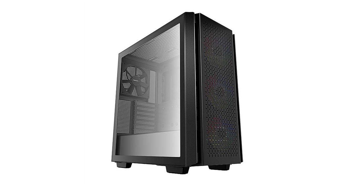 DeepCool PCケース　ケースファン、SATAssd付き DEEPCOOLより、ミドルタワーPCケース、LEDケースファン、空冷CPU