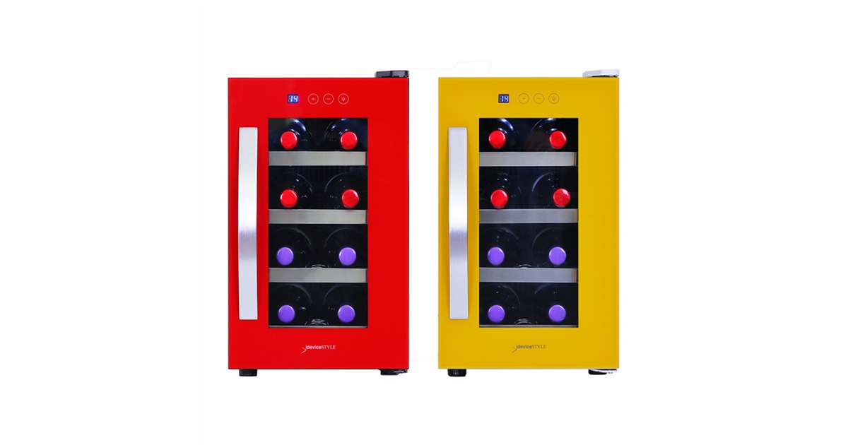 デバイスタイル、8本収納用ワインセラー「CE-8W」に限定色レッド
