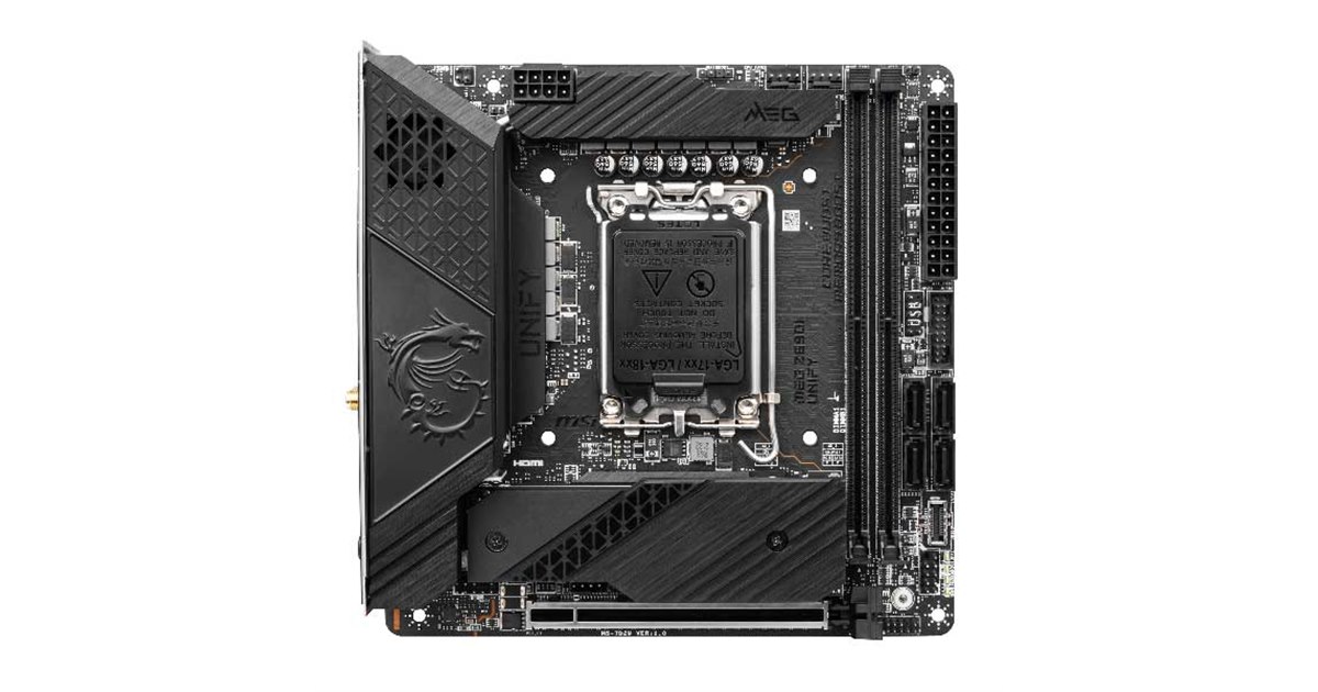中古美品 MSI MEG Z690I UNIFY Mini-ITXマザーボード MSI、「Intel Z690」を搭載したMini ITXマザー「MEG Z690I UNIFY