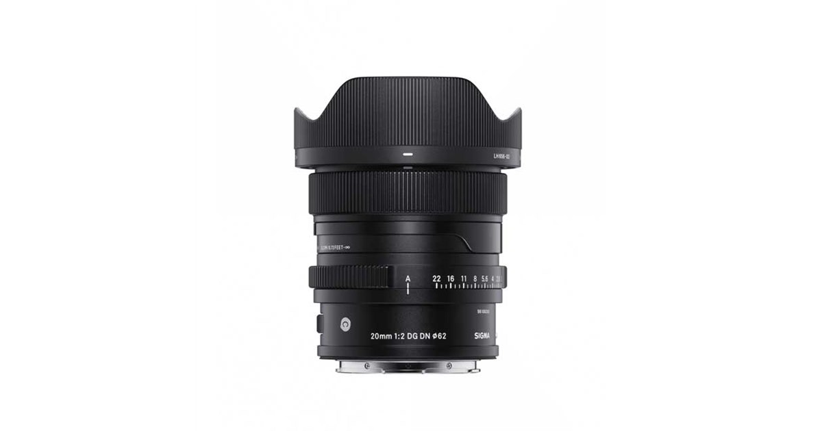 名作 97,900円、ミラーレス用の超広角単焦点「SIGMA 20mm F2 DG DN レンズ(単焦点)