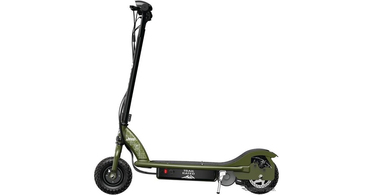 値下げ‼︎マイクロ・ホワイト 【キックボード】（JEEPコラボ非売品） ジープの電動キックボード、1回の充電で40分間走行可能…米国発表