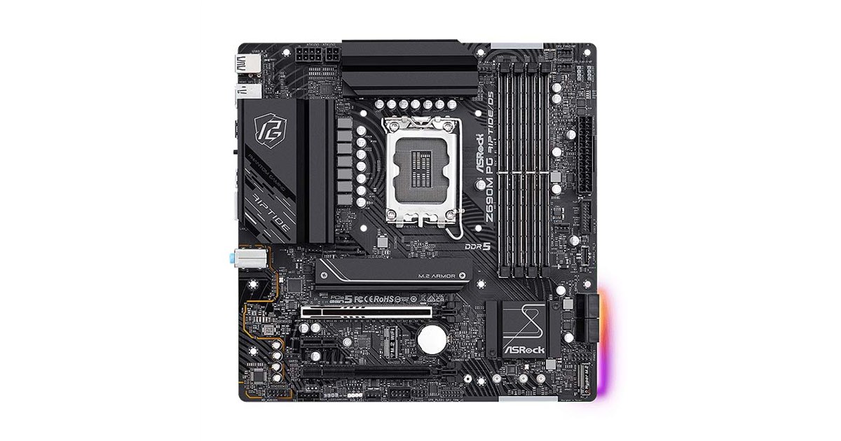 ASRock、DDR5メモリーに対応したMicro ATXマザー「Z690M PG
