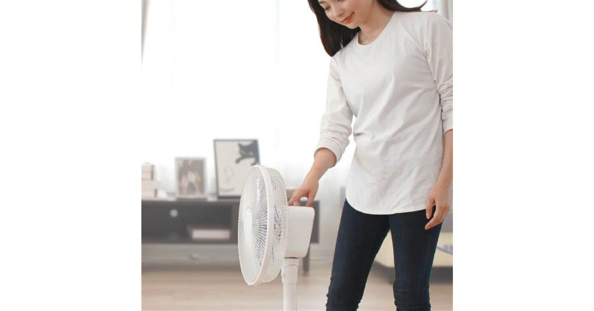 かがまずに操作できる「上部操作扇風機」2機種、DCモーター搭載7枚羽根