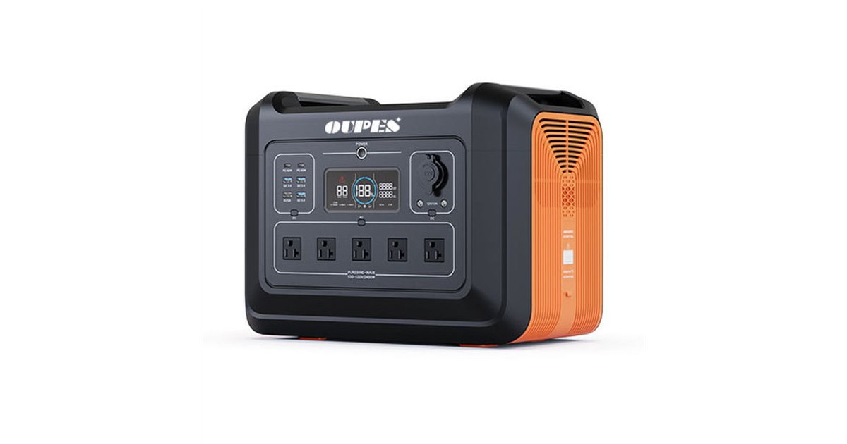 リン酸鉄リチウムイオンバッテリー搭載の2232Whポータブル電源「OUPES