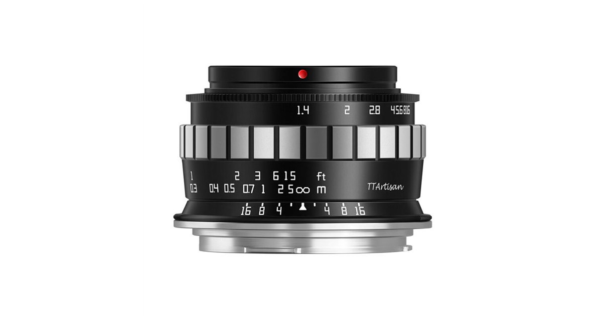 TTArtisan、「23mm f/1.4 C ブラック×シルバー」にRFマウントを追加