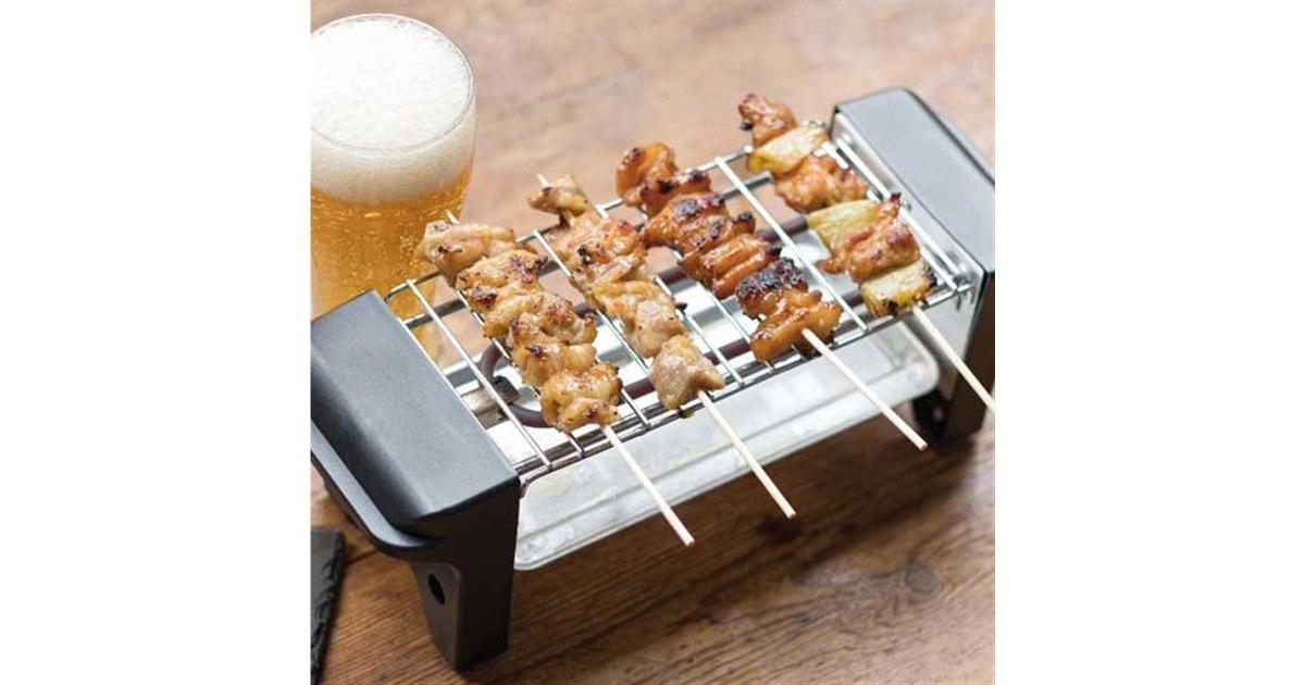焼き鳥や焼肉を卓上で楽しめる「おうち呑み名人 2WAYグリル」が