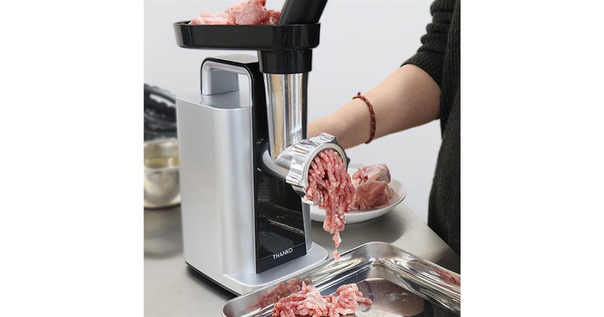 サンコー、自家製ひき肉やソーセージが作れる電動ミンサー