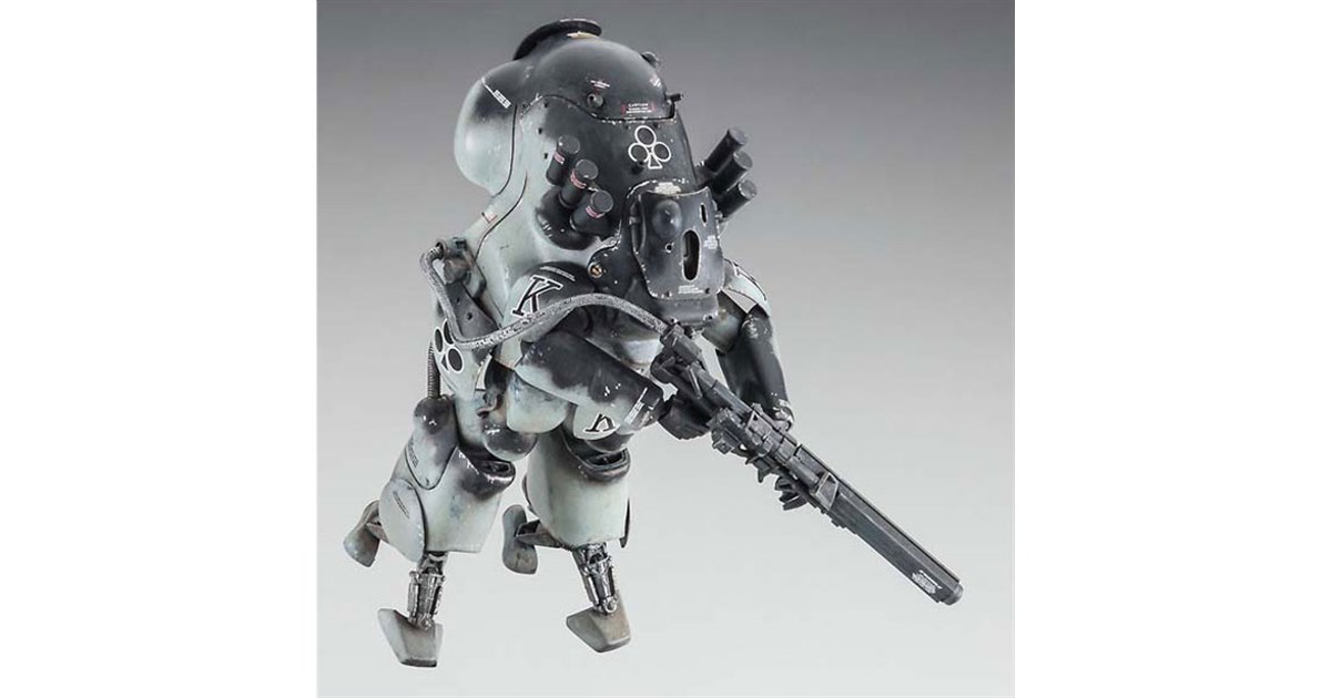 ハセガワ　1/20 マシーネンクリーガー ゴーストナイト　台座付き マシーネンクリーガー」より、防御力を増強した「ゴーストナイト