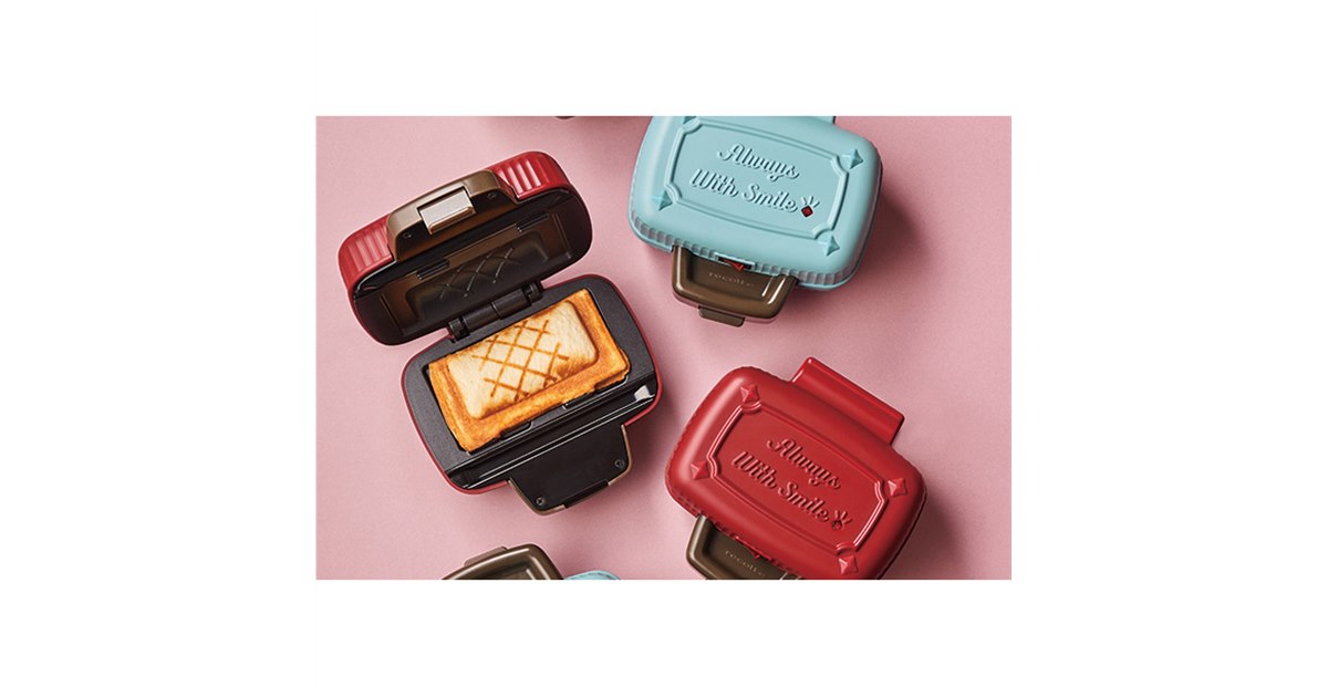 レコルト、食パン1枚でホットサンドを作れる「プレスサンドメーカー