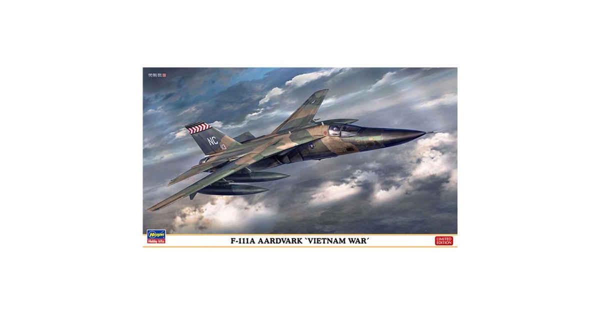 ハセガワ、アメリカ空軍「F-111A」のベトナム戦争時の機体を1/72