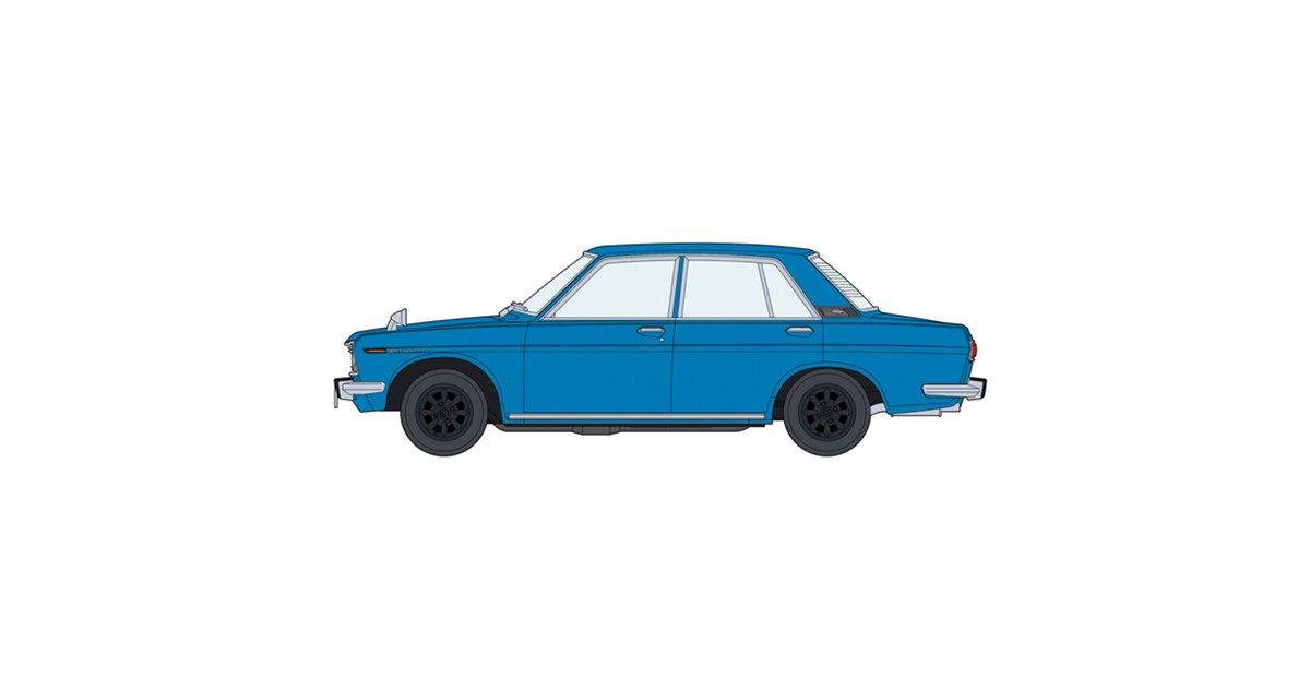 ワタナベホイールを装着した「ダットサン ブルーバード 1600 SSS」1/24