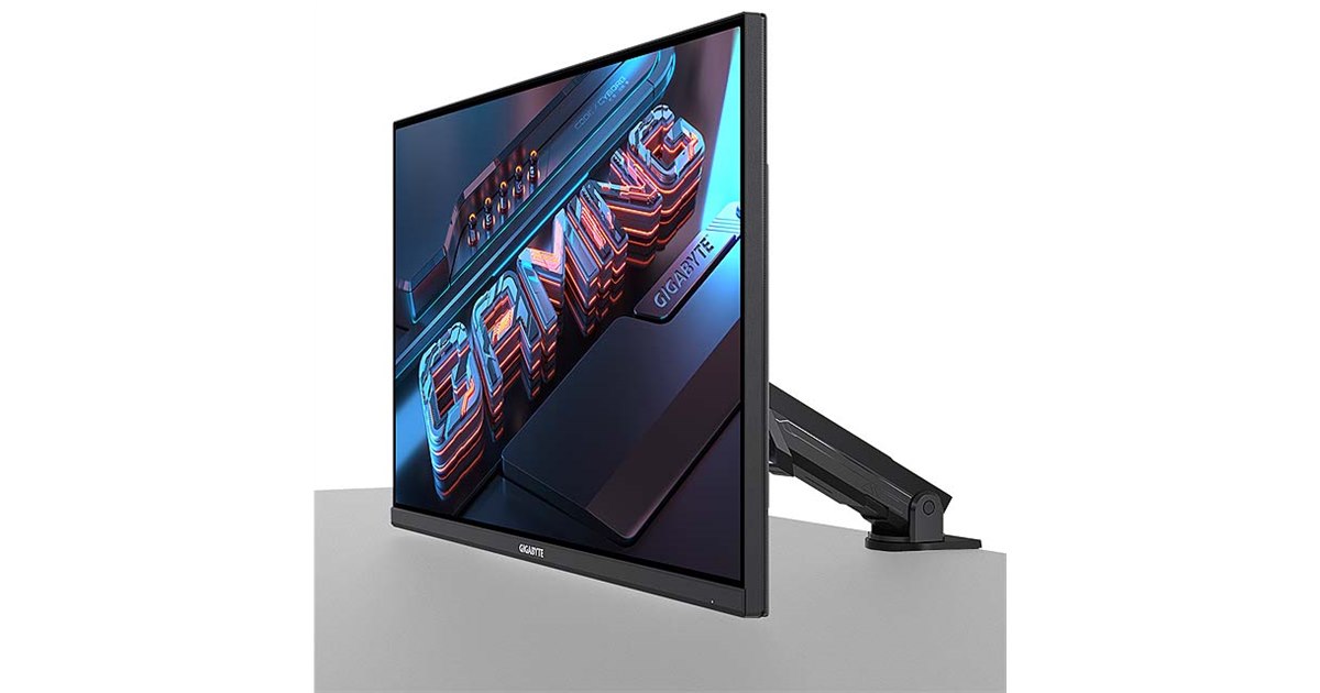 GIGABYTE、モニターアーム採用の31.5型4Kゲーミングモニターを