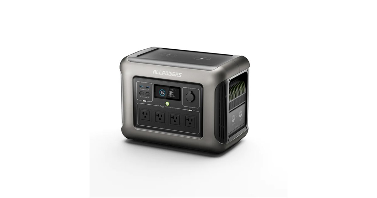 ALLPOWERS、ACケーブルのみ約1時間で満充電できる1152Wh