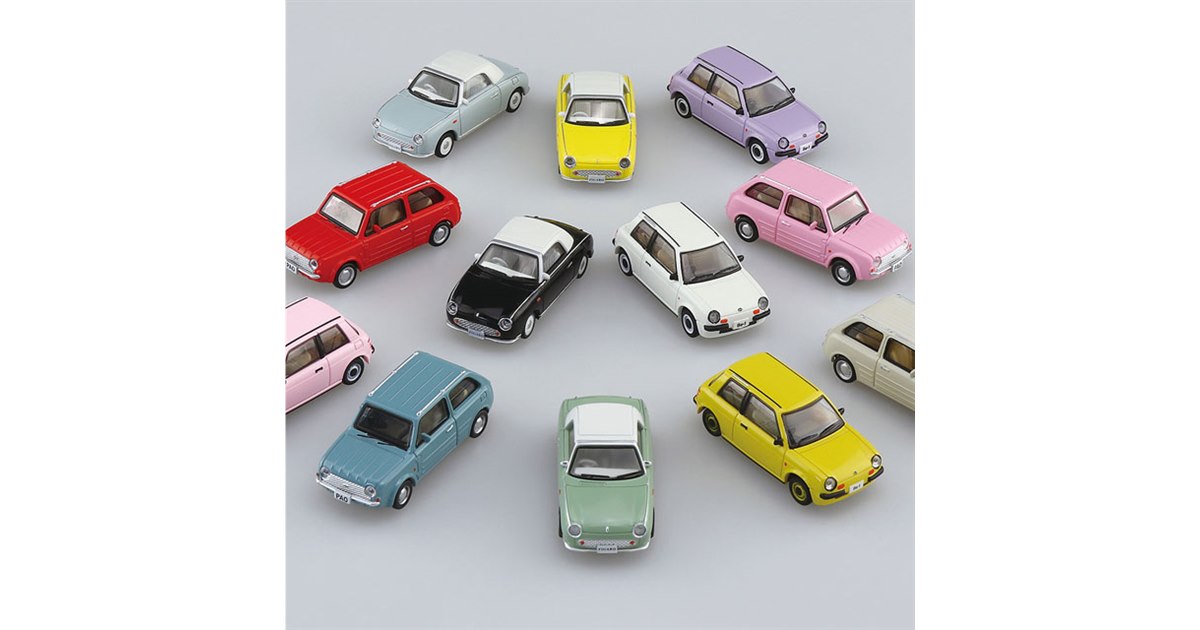 80～90年代のレトロな日産車3種が1/64ミニカーコレクションに