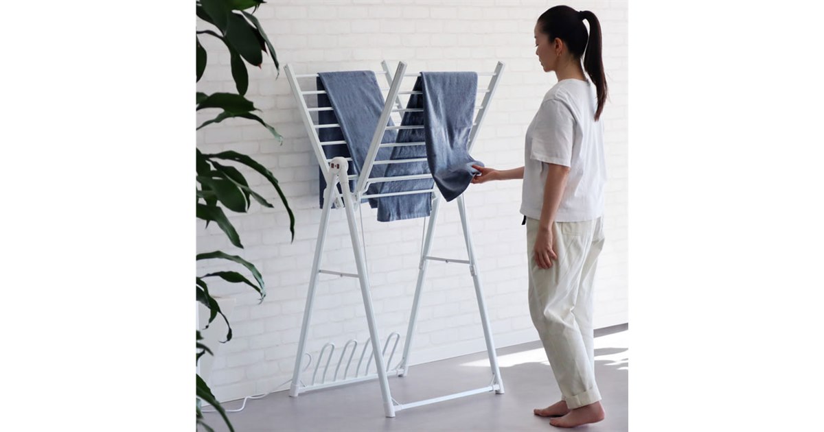 約50度のヒーター付き室内物干し「DRYING HEATER RACK」、17,600円