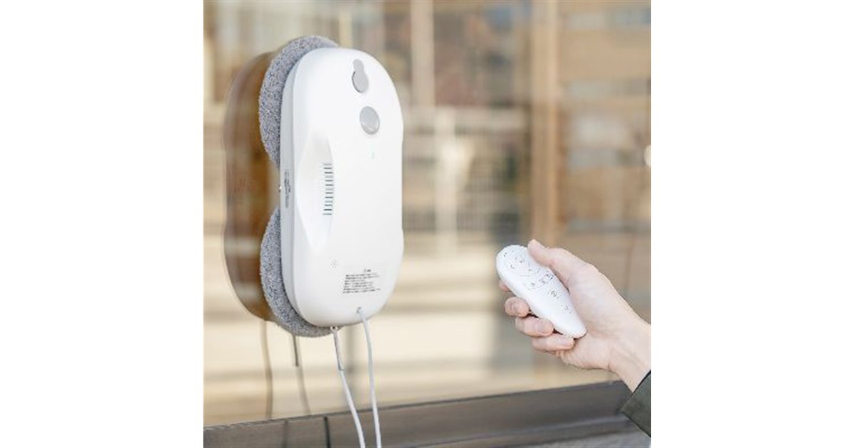 サンワ、窓に張り付いて自動で水拭きするリモコン付き窓拭き サンワ、窓に張り付いて自動で水拭きするリモコン付き窓拭き