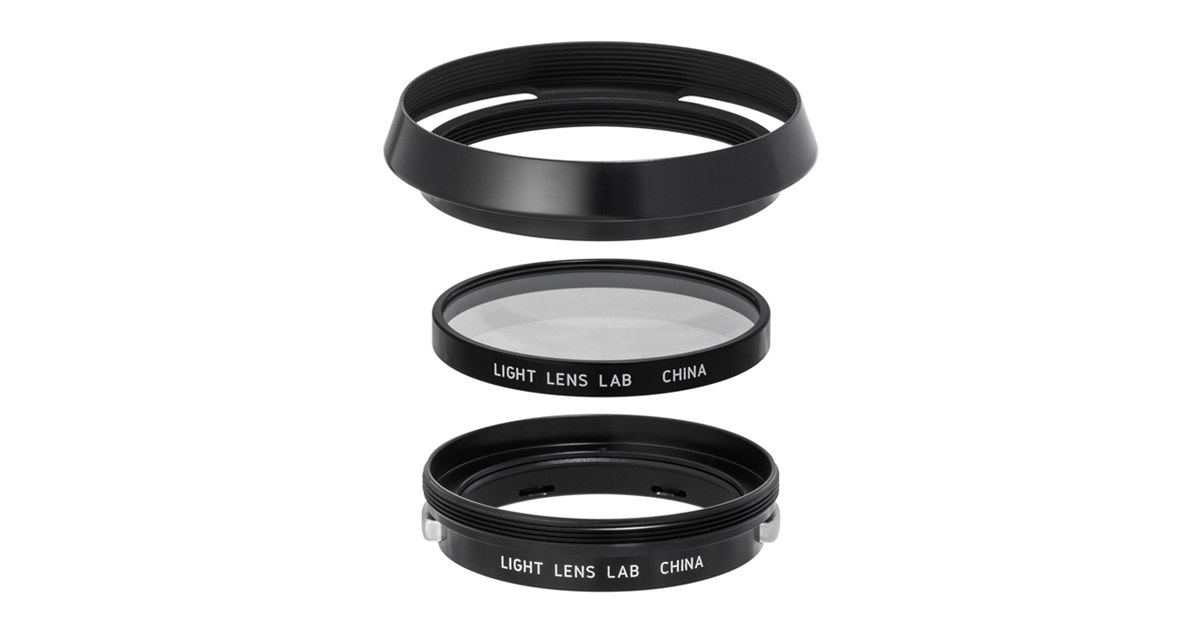 Leica レンズフード 12504 ＋ シーズン7 UVaフィルター LIGHT LENS LAB、UVフィルター内蔵の金属製レンズフード「L