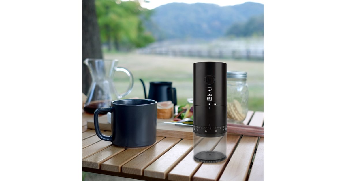 38段階で粒度調整できる充電式「リンクス 電動コーヒーミル」、3,580円