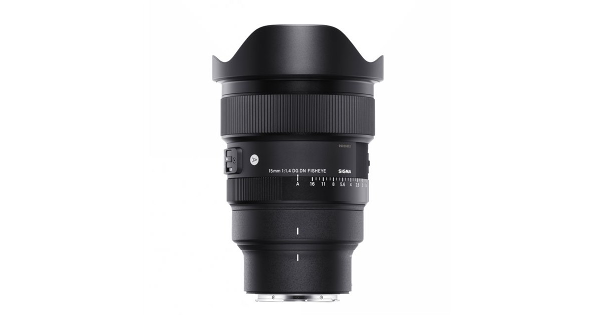 シグマ、F1.4対角魚眼レンズ「15mm F1.4 DG DN DIAGONAL FISHEYE」本日