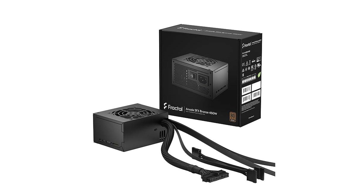 Fractal Design、小型PC向けのSFX電源ユニット「Anode SFX