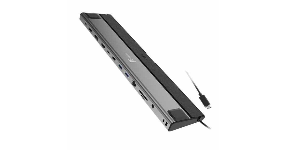 j5create、ノートPCの下に敷いて使用できる「12in1 USB4