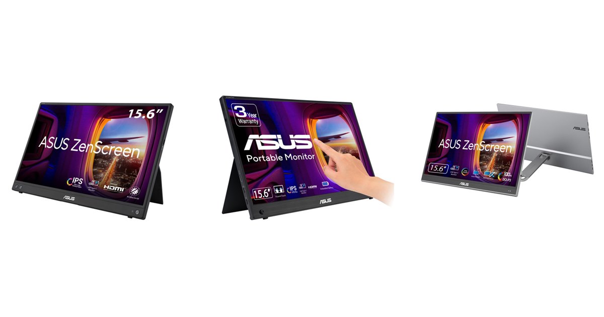 ASUS、フルHD解像度の15.6型ポータブルモニター「ZenScreen」3