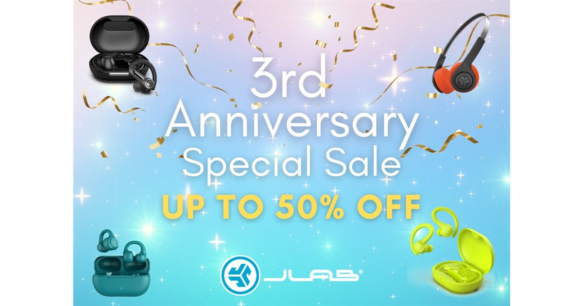 最大50%オフ、公式ショップ全製品が対象のJLab「3rd ANNIVERSARY