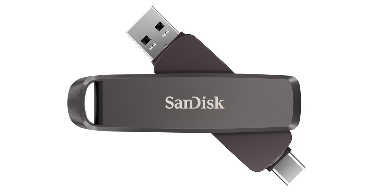 【新品未開封】SANDISK ポータブル SSDスリムデュアルドライブ 2TB サンディスク、読み出し最大1000MB/sのポータブルSSD「スリム