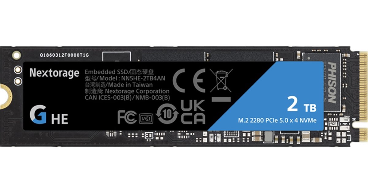 Nextorage、読み出し10000MB/s超えのPCIe 5.0対応のゲーミング