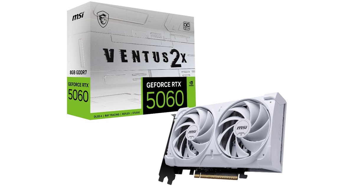 グラフィックボード・グラボ・ビデオカード MSI GeForce RTX 5060 8G VENTUS 3X OC MSI、GeForce RTX™ 5060 Tiを搭載したグラフィックスカード