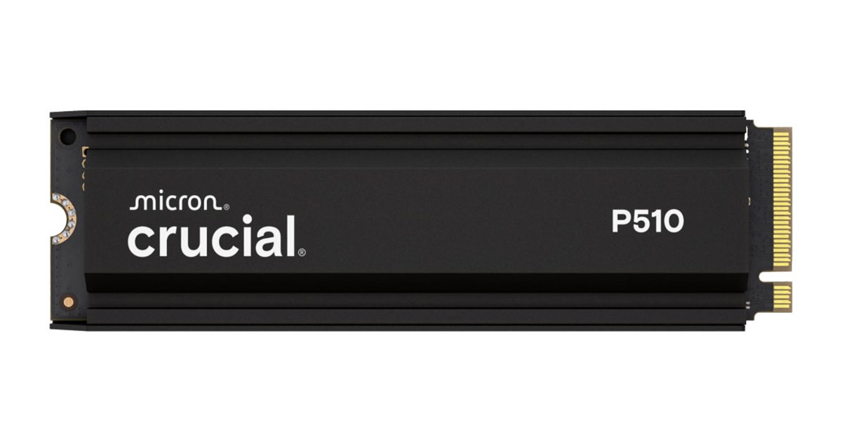 Crucial、最大リード11000MB/sのM.2 NVMe SSD「P510 M.2-2280