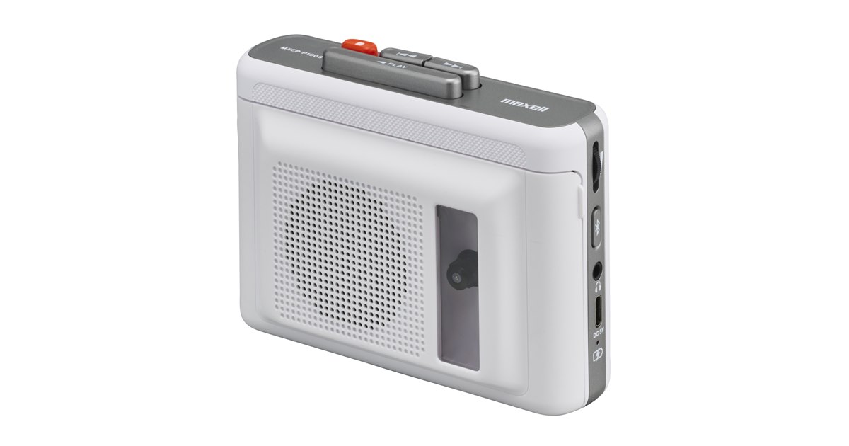 スピーカー付き充電式ポータブルカセットプレーヤー「MXCP-P100S」本日