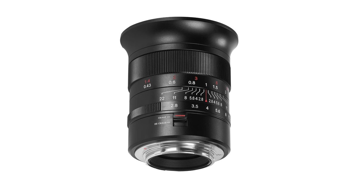7Artisans 4mm F2.8 単焦点レンズ 七工匠、フルサイズセンサー用の超広角マニュアルフォーカス単