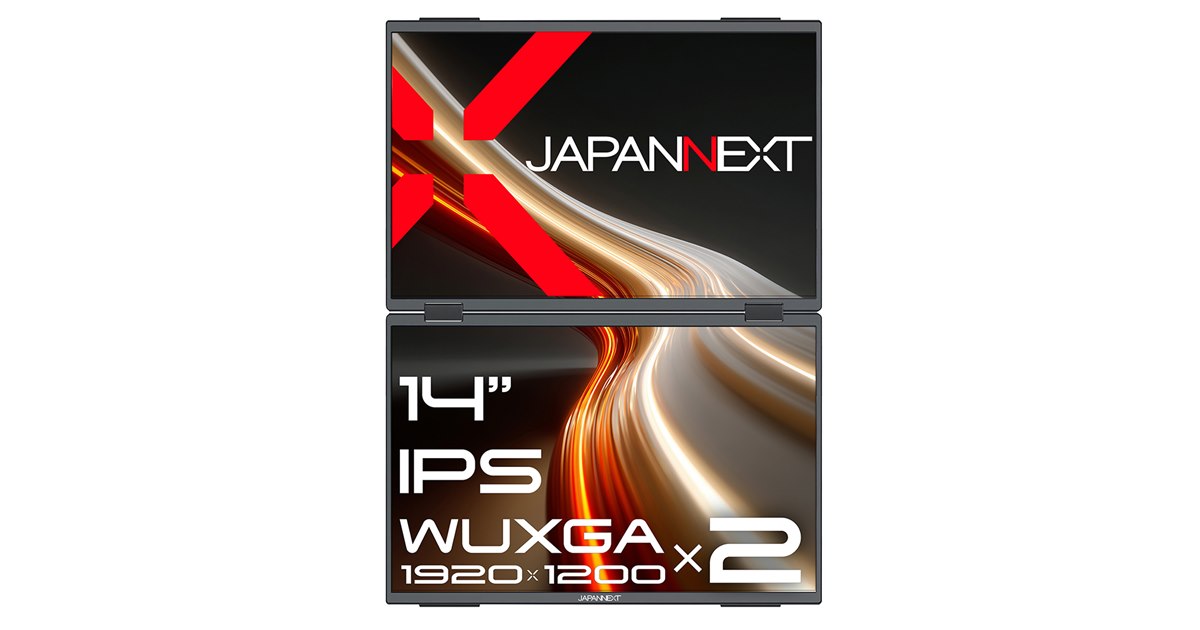 JAPANNEXT 14インチモバイルディスプレイ　2台 JAPANNEXT、14型IPSパネル搭載の4Kモバイル液晶ディスプレイ2